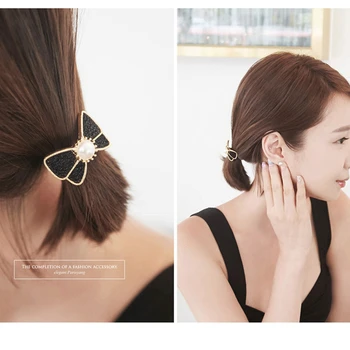 Mizaç basit saç aksesuarları Kore dekoratif payetler inci yay saç bandı Düğün Saç Aksesuarları 2017 Gelin