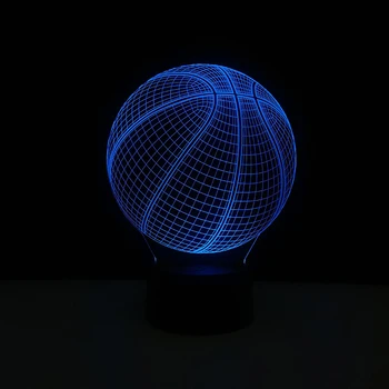 Basketbol Şekli Tükettiği Yaratıcı 3D Ev Dekorasyon Dokunmatik Masa Lambası Erkek ve Erkek İçin Yeni Yıl Doğum günü Hediyeleri LED Lamba