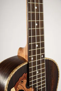 SevenAngel Marka 26 inç Tenor Ukulele Üzüm Ses Deliği Hawaii Gitar Dizeleri 4 Pikap ile EQ Elektrikli Ukelele Pelesenk