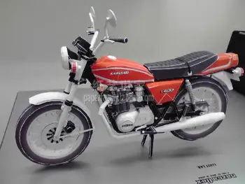Kawasaki Z400B 3D Kağıt Model Motosiklet Araç Uzunluğu 244mm el Yapımı Oyuncak