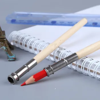 1 ADET Ayarlanabilir Ahşap Kalem Lengthener Tek Kutuplu Kafa Kalem Extender Sahibi Sanat Bar Kalem Uzatma Yazma Araçları Çizim