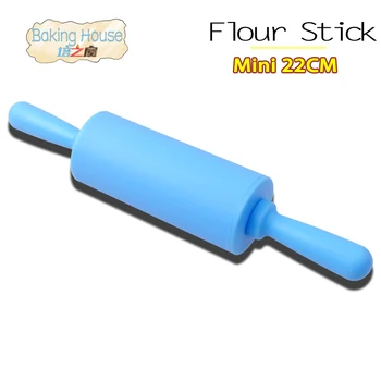 22 cm Silikon yapışmaz Un Stick Mini Rolling Pasta Panoları & Pasta Araçları Kabartma Pimleri