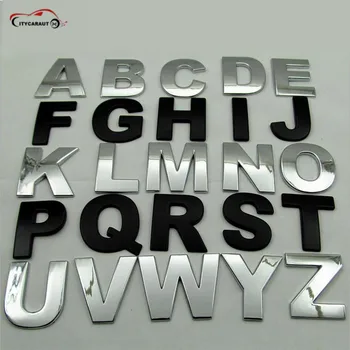 CİTYCAR OTO DİY araba-harf alfabe 3D metal etiket araba aksesuarları stil BENZ AUDİ FORD MİNİ için TÜM ARABALAR büyü UYGUN çıkartma