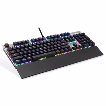 Orijinal Oyun Bilgisayar PC için Ghosting 104 Anahtarları Anahtarı Oyun Anti Kablolu LED Aydınlatmalı RGB CK108 Mekanik Klavye-Motospeed