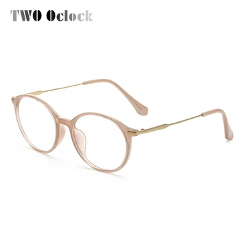 TR90 Yuvarlak Gözlük Çerçeveleri Kadın Saat 2'de Açık Şeffaf Lens Optik Gözlük Çerçevesi Miyop Gözlük Oculos X1616 Gözlük