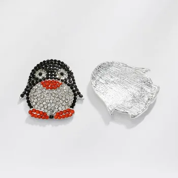 (BTN)ücretsiz kargo penguen rhinestonestone düğmesi yassı sırtlı deniz 10 ADET/Lot-5452