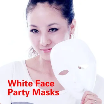 Cadılar Bayramı Partisi DİY Korkunç Maskeler için 1 adet Kostüm Maske Tam Yüz Maskesi Mıme Cosplay Masquerade Ball Parti Maske Kostüm Beyaz