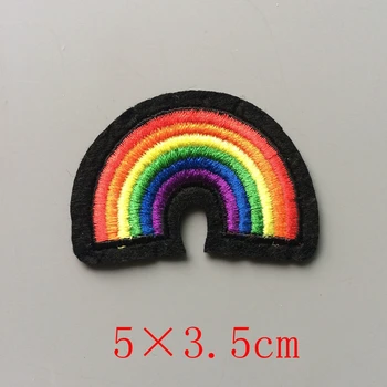 2 Adet lezbiyen gökkuşağı bayrağı retro aşk Aplike Şapka Polo Sırt çantası Giyim Ceket Gömlek DİY Yama Üzerinde Demir İşlemeli