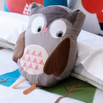 Yeni çocuk yastık sevimli baykuş tasarım kanepe yastık araba yastık çocuk yatak odası dekorasyon şekerleme karikatür doğum günü hediyesi yatak
