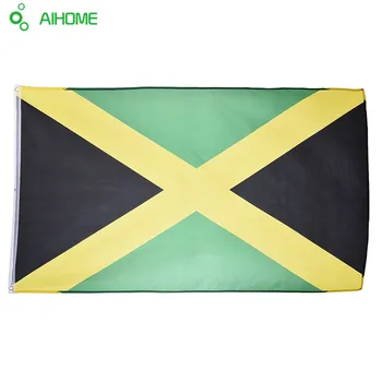 1 adet büyük boy 90*150 Jamaica Bayraklar Gurur Polyester ve Vatanseverlik Toptan Dekorasyon Gösterin