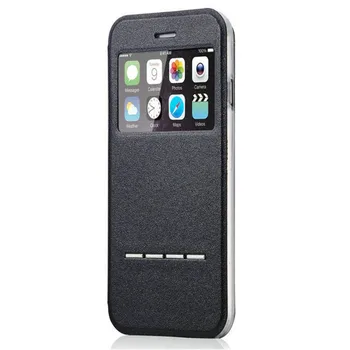 5C 5S iPhone İçin iPhone 8 İçin lüks Görünüm Penceresi harf Artı Kapağı Bu Flip 6 6 7 Artı X Sürgülü Cevap Telefonu Çanta SE
