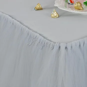 Düğün Masa için 5 ADET Beyaz Tül TÜTÜ Etek Masa 100 cm x 80 cm Olay Parti Bebek Duş Dekorasyon Süpürgelik