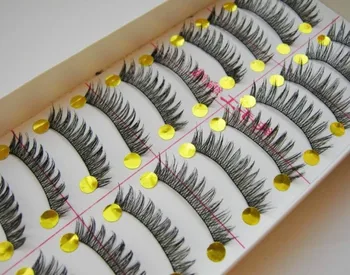 Ücretsiz kargo El moda büyüleyici göz Sahte Kirpik Doğal Uzun Kalın Güzellik Sağlık Makyaj kirpikleri yaptı