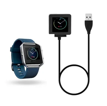 Smartwatche USB Smart Spor İzle Fitbit Blaze İçin Güç Kablosu Pil Şarj Dock Cradle Yedek Şarj