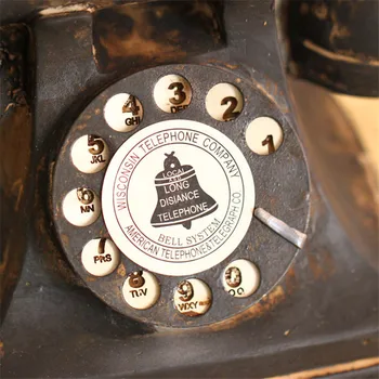 Ev Dekorasyonu Retro Telefon Figürinler Reçine Vintage Telefon Avrupa tarzı Dekorasyon İmitasyon Eski Biblo Hediye Yapmak el işçiliği