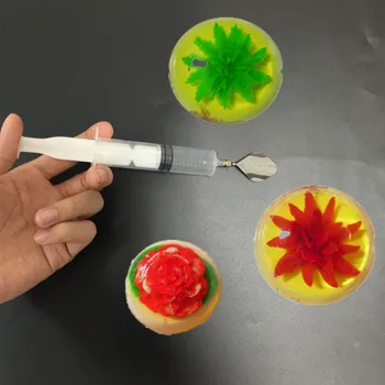 Yeni Varış 10 Adet/3D Jelly Sanat Araçları ve 1 Adet Set Jöleli Pasta Jölesi Sanat Jelatin Araçları Meme Yaprakları Puding Şırınga