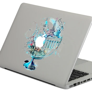 Mac book için macbook Air 13 inç Karikatür dizüstü Deri kabuk için cam Şehir DİY Kişilik Vinil Çıkartma Laptop Sticker