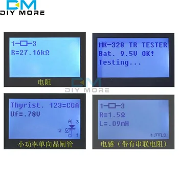 YASALARI ESR Cihazı Transistör Kapasitör Kapasitans Direnç, ESR Metre İçin 1 adet LCD ekran MK-328 TR