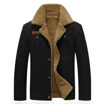 Sonbahar Kış kürk yaka Erkek Rahat Pamuk ceket Avrupa ve Amerika Moda Yün Sıcak rüzgar geçirmez ceket Ordu Yeşil Haki 5XL