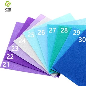Shuanshuo Polyester Kumaş DİY el Yapımı 40 Renk 15x15cm 5 Ev Dekorasyon 1mm Mix Dikiş İçin Kumaş Keçe.9x5.9inch