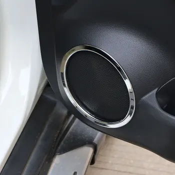 Nissan Xtrail X için Carmilla Krom Kapı Hoparlör Yüzük Kapak Hoparlör Dekorasyon Döşeme Sticker-İz T32 2016 2017 Namussuz