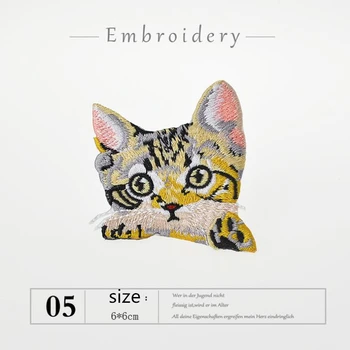 Anime Kedi Yama, Nakış Rozet Aplike Cep Yama Sevimli Ucuz Karikatür Yamaları Giysiler İçin Demir İşlemeli Etiketi
