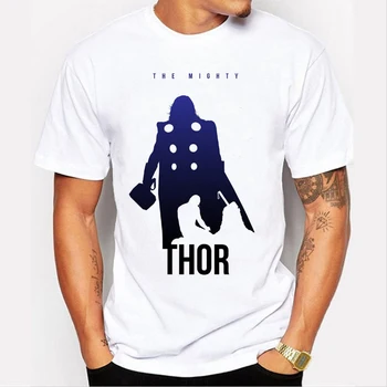 Renk Thor süper Kahraman Baskılı Boyalı T-shirt Erkekler Iron man/hulk/Amerika Kısa Kollu Avengers Kostüm Üst Giyim 89-4 kaptan#