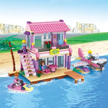Kızlar Legoe damla nakliye İle gemi Uçak Ev Arkadaşları Uyumlu Çocuklar Çocuklar Hediyeler İçin Blok Oyuncaklar Bina Eğitim