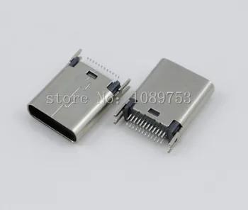 5 adet USB 3.1 C Tipi Dişi Soket Konnektör 24pin 180 derece Dikey PCB Yüksek hızlı DİY Konnektörleri
