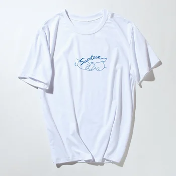 Marka Erkek Kadın RAMADA ALLKPOPER KPOP 17 Degrade T-shirt Harajuku Unisex Tişört Femme Yaz Koreli Mektup Yazdırmak Üstleri
