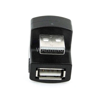Siyah 180 Derece USB Erkek Dişi Uzatma Extender M/F Adaptör Kablosu HY1035 3G Yönlendirici Araba için Bağlayıcı