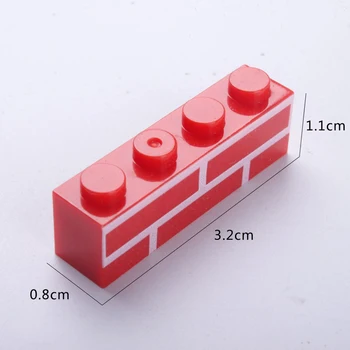 1X4 Kale MOC Şehir DİY Duvar Çizgileri Yapı taşları Tuğla Legoed Yaratıcı Oyuncak Çocuk Hediye Blok Parçası ile Uyumlu Parça 100Pcs