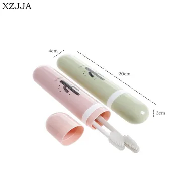 XZJJA Portable Seyahat Diş Fırçası Saklama Kutusu diş Fırçası Düzenleyen Sofra Çatal Kaşık Konteyner Korumak