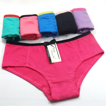 İç çamaşırı Pamuklu iç Çamaşırı Kadın Moda Saf Renk iç Çamaşırı Kız Düşük Bel Seksi iç Çamaşırı M L XL 3 Adet /Lot Yay