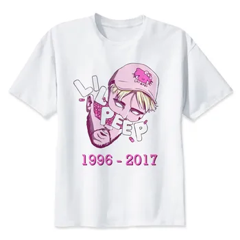 2018 Yeni Gelenler Lil Peep Erkek Tshirt Hip Hop Rap T-shirt Özel Tshirt Komik Karikatür Üstleri