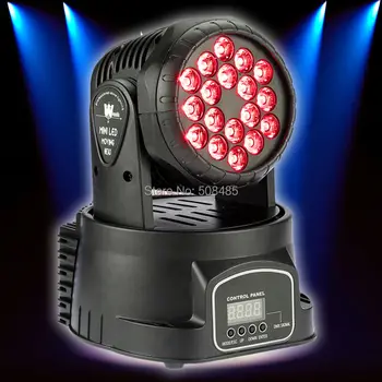 Hızlı Kargo RGB 18x3w CREE mini Kafa Işık Hareketli Kafa Olayı Disko Parti gece Kulübü İçin Yıkama Işık Hareketli LED