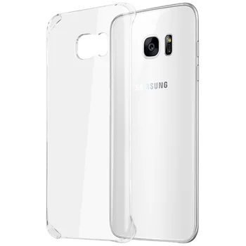 Samsung Galaxy S7 Edge Bu Capa için yeni Varış Ultra İnce Şeffaf Kir-Dayanıklı Plastik Sabit Arka Kapak Açık Durumda