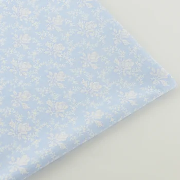 Yeni Mavi Baskılı Çiçek desenleri Kapitone Yamalı Pamuklu Kumaş Dimi Kumaş Ev Tekstil Defteri, Dekorasyon CM Yatak