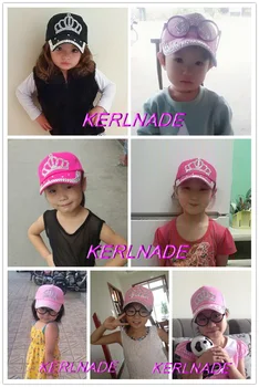 Ucuz promosyon yeni tasarım 3-12 yıl çocuk çocuk kız moda marka beyzbol şapkası beyaz siyah fuşya çocuk güzellik snapback şapka
