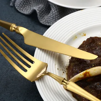 Yeni Asil GH Sofra Bıçak Çatal Çatal Altın Gümüş Siyah Yemek Yemek Kahve Tatlı Yemek İçin Mutfak Araçları Seti Gül