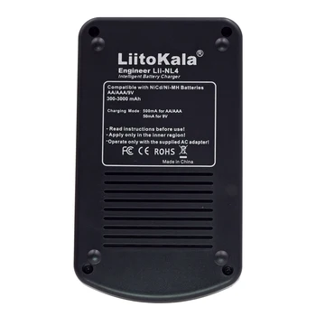 2017 Liitokala Li-NL4 şarj edilebilir 1.2 V AA / AAA Ni-MH pil 9 V Pil Şarj Cihazı