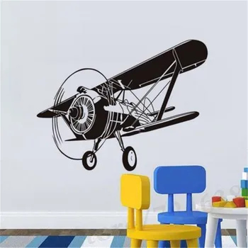 Yaratıcı Sanat Tasarım Uçak Duvar Çocuk Odası Dekorasyonu Çıkarılabilir Yüksek Kalite DİY Sticker Duvar Dekor Çıkartmaları Çıkartmaları
