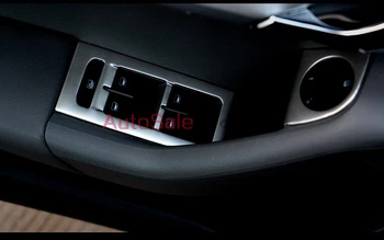 Skoda Octavia için araba Stil Paslanmaz Çelik mat Kolçak Kapı cam Anahtarı Düğmesi Kapağı Trim 8pcs hoş bir özellik A7 2016
