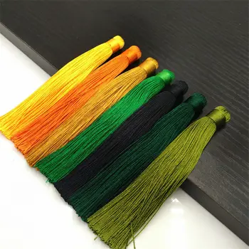 20pcs/lot 12cm 20 renk İpek Püskül Küpe Takılar Çin Takı Yapımı DİY Pamuk Püsküllü Düğüm Polyester