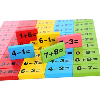 2017 Yeni Gelen Oyuncakları 110 Adet Matematik Domino Taşı Oyuncak Çocuk Eğitim Matematik Öğrenme Bilişsel Maç Geliştirme Matematik
