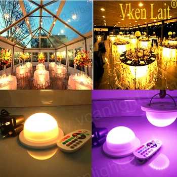 10 ADET 48 LED Nakliye RGBW çok renk Pil şarj edilebilir dış dekorasyon su geçirmez Ücretsiz led ışıkları parti için DHL