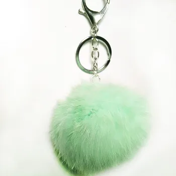 İçin 8 cm Sevimli Gerçek Tavşan Kürk Topu Peluş Anahtarlık Oyuncak Araba Anahtarlık Çanta Pompon Fabrika Doğrudan Satış İçin Severler