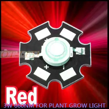 5 10 20 50 100pcs okuyun Derin Kırmızı 660nm ~ 665nm EPİLEDS Bitki İçin Ampul Verici Kısmı Diyot 20 mm / 16mm Plaka İle Büyümek LED