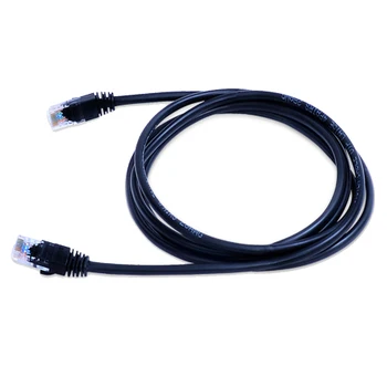 8 siyah renk 350MHz snagless 5 KOAKSİYEL Ethernet kablosu kategori 5e yama kablosu /8P8C RJ-45 ağ lan kablosu kalıplı