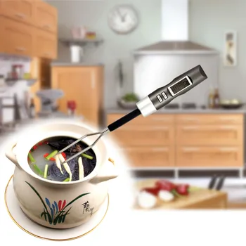 Programlanmış Dijital Mutfak Yemek Pişirme Et BARBEKÜ Çatalı Termometre,Sığır eti/Türkiye/Biftek Kavurma Sıcaklık Alarmı Barbekü Izgara